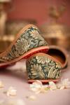 Buy_House Of Vian_Green Zahra Embellished Juttis _Online_at_Aza_Fashions