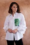 Buy Palak Khandelwal White Cotton Sequins Embroidered Shirt at Aza Fashions Buy_Palak Khandelwal_White Cotton Sequins Embroidered Shirt_at_Aza_Fashions
