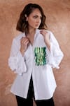 Shop Palak Khandelwal White Cotton Sequins Embroidered Shirt Online at Aza Fashions Shop_Palak Khandelwal_White Cotton Sequins Embroidered Shirt_Online_at_Aza_Fashions