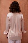Shop_Palak Khandelwal_White Cotton Sequins, Pearls Collared Embroidered Shirt _at_Aza_Fashions