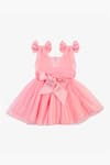 Shop_Saka Designs_Pink Polyester Flared Dress _Online_at_Aza_Fashions