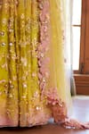 Moledro Yellow Organza, Net Sequins, Beads, Cut Work, Amora Ombre Lehenga Set at Aza Fashions Moledro_Yellow Organza, Net Sequins, Beads, Cut Work, Amora Ombre Lehenga Set _at_Aza_Fashions