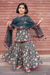 Buy Gulabo Jaipur Green Cotton, Chiffon Lace, Tassels, Khubani Block Print Kurta Gharara Set at Aza Fashions Buy_Gulabo Jaipur_Green Cotton, Chiffon Lace, Tassels, Khubani Block Print Kurta Gharara Set _at_Aza_Fashions