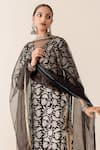 Gulabo Jaipur_Black Cotton Lace, Embroidery, Floral Block Print Kurta Pant Set With Dupatta _Online_at_Aza_Fashions