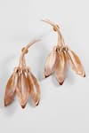 Shop_Outhouse_Pink Mother Of Pearl Le Palm Serefina Drop Earrings _at_Aza_Fashions