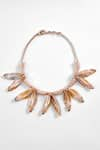 Shop_Outhouse_Pink Mother Of Pearl Le Palm Serefina Necklace _at_Aza_Fashions