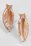 Shop_Outhouse_Pink Mother Of Pearl Le Palm Serefina Stud Earrings _at_Aza_Fashions