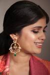Buy_Ishhaara_Multi Color Stones, Gota Patti Kundan Embellished Earrings _at_Aza_Fashions