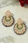 Shop_Joules By Radhika_Multi Color Embellished Agate Stone Chandbalis _at_Aza_Fashions