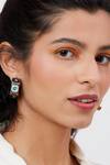 Buy_Isharya_Black Crystals Eilish White Abalone Earrings_at_Aza_Fashions