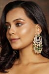 Buy_Joules By Radhika_Multi Color Embellished Kundan Chandbalis _at_Aza_Fashions