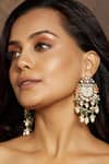 Buy_Joules By Radhika_Multi Color Kundan Stone Dangler Earrings _at_Aza_Fashions