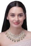 Buy_Vinanti Manji Designer Jewellery_Gold Plated Kundan Embellished Necklace _at_Aza_Fashions