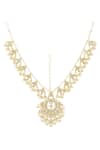 Shop_Moh-Maya By Disha Khatri_Gold Plated Kundan Mathapatti _at_Aza_Fashions