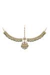 Shop_Riana Jewellery_Gold Plated Stone Embellished Mathapatti _at_Aza_Fashions
