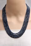 Shop_Kastiya Jewels_Blue Semi Precious Stones Layered Necklace _at_Aza_Fashions