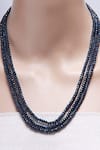 Shop_Kastiya Jewels_Blue Semi Precious Stones Layered Necklace _at_Aza_Fashions