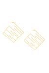 Shop_Varnika Arora_Gold Plated Abstract Stud Earrings_at_Aza_Fashions