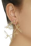 Buy_Eurumme_Gold Plated Spiked Snap Closure Earrings_at_Aza_Fashions