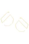 Shop Varnika Arora Gold Plated Abstract Hoop Earrings at Aza Fashions Shop_Varnika Arora_Gold Plated Abstract Hoop Earrings_at_Aza_Fashions