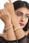 Buy_Riana Jewellery_Gold Plated Real Jadtar Stones Bangle - Single Pc _at_Aza_Fashions