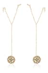 Shop_Riana Jewellery_Gold Plated Pearls Embellished Hathphools - Set Of 2 _at_Aza_Fashions