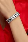 Buy_House Of Tuhina_Silver Plated Mirror Naaz Mumtaz Embellished Bracelet_at_Aza_Fashions