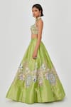 Buy_Aisha Rao_Green Tissue Saira And Crystal Embellished 10 Kali Bridal Lehenga Set  _Online_at_Aza_Fashions