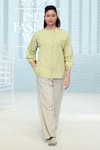 Buy_Dhi_Grey Cotton Overlap Salwar Pant _at_Aza_Fashions