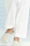 Dhi_White Cotton Inverted Pleats Pant _Online_at_Aza_Fashions