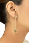 Buy_Varnika Arora_Gold Plated Stone Long Earrings _at_Aza_Fashions