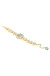 HRISHA_Gold Plated Crystals, Diamonds Kundan Polki Embellished Bracelet _Online_at_Aza_Fashions