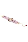 HRISHA_Pink Crystals, Diamonds Kundan Embellished Bracelet _Online_at_Aza_Fashions