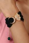 Buy_HRISHA_Gold Plated Embellished Moti Bracelet _at_Aza_Fashions