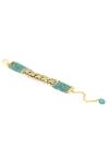 HRISHA_Gold Plated Crystals, Stones Agate Embellished Bracelet _Online_at_Aza_Fashions