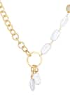 HRISHA_Gold Plated Baroque Pearl Strand Necklace _Online_at_Aza_Fashions
