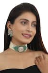 Buy_Riana Jewellery_Gold Plated Pearls, Diamonds, Stones Multi Layered Beaded Choker Set _at_Aza_Fashions