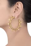 Buy_Masaba_Gold Plated Coastal Coin Hoops _at_Aza_Fashions