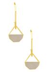 Shop_Varnika Arora_Gold Plated Stones Geometric Danglers _at_Aza_Fashions