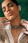 Buy_Sangeeta Boochra X Payal Singhal_Silver Plated Kundan Sofia Handcrafted Choker _at_Aza_Fashions