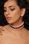 Buy_Swabhimann_Red Stones Embellished Choker Necklace Set _at_Aza_Fashions