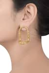 Buy_Masaba_Gold Plated Ivory Coast Hoops _at_Aza_Fashions