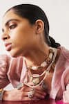 Buy_Sangeeta Boochra X Payal Singhal_Silver Plated Farah Handcrafted Choker _at_Aza_Fashions