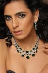 Buy Swabhimann Green Crystals Zirconia Embellished Necklace Set at Aza Fashions Buy_Swabhimann_Green Crystals Zirconia Embellished Necklace Set _at_Aza_Fashions