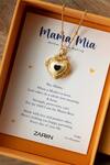 ZARIIN_Gold Plated Heart Shaped Photo Locket Pendant Necklace _at_Aza_Fashions