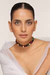 Buy Swabhimann Red Kundan Embellished Choker at Aza Fashions Buy_Swabhimann_Red Kundan Embellished Choker _at_Aza_Fashions