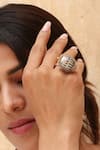 Buy_Noor_Gold Plated Handcrafted Ring _at_Aza_Fashions