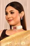 Buy_Minaki_Gold Plated Pearls, Beads, Diamonds Multi Layered Choker Set _at_Aza_Fashions