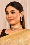 Buy_MINAKI_Gold Plated Kundan Layered And Pearl Choker Set _at_Aza_Fashions