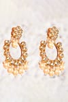 Shop_Minaki_Gold Plated Pearls, Diamonds Floral Kundan Choker Set _at_Aza_Fashions